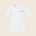 T-Shirt — Minimal 'SHEITAN' Logo Tee | Neutral Casual Shirt