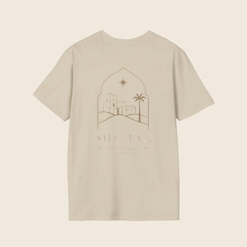 Minimal Heart Flame T‑Shirt — Subtle S Logo Chest Graphic