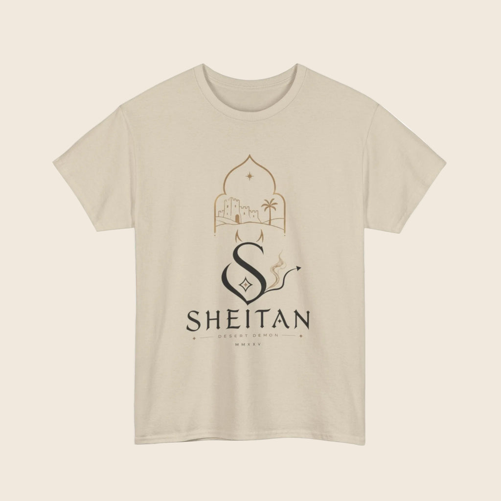 Sheitan Arabic Calligraphy Tee | Desert, Smoky S Motif