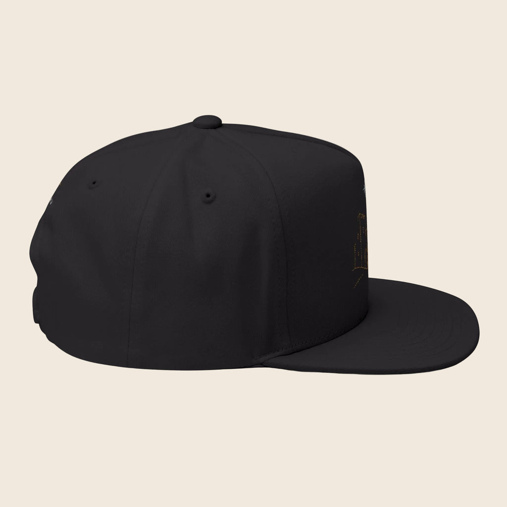 Nativity Embroidered Flat Bill Cap — Star & Manger Snapback