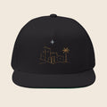 Nativity Embroidered Flat Bill Cap — Star & Manger Snapback