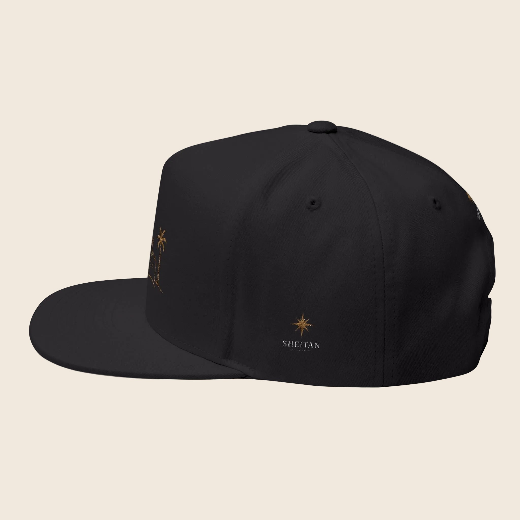 Nativity Embroidered Flat Bill Cap — Star & Manger Snapback